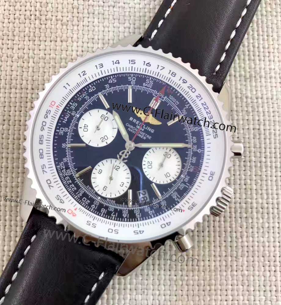 Japan Grade Fake Breitling Navitimer 01 Black Dial 46mm Watch